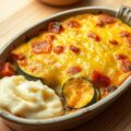 Courgette met ham en oude kaas