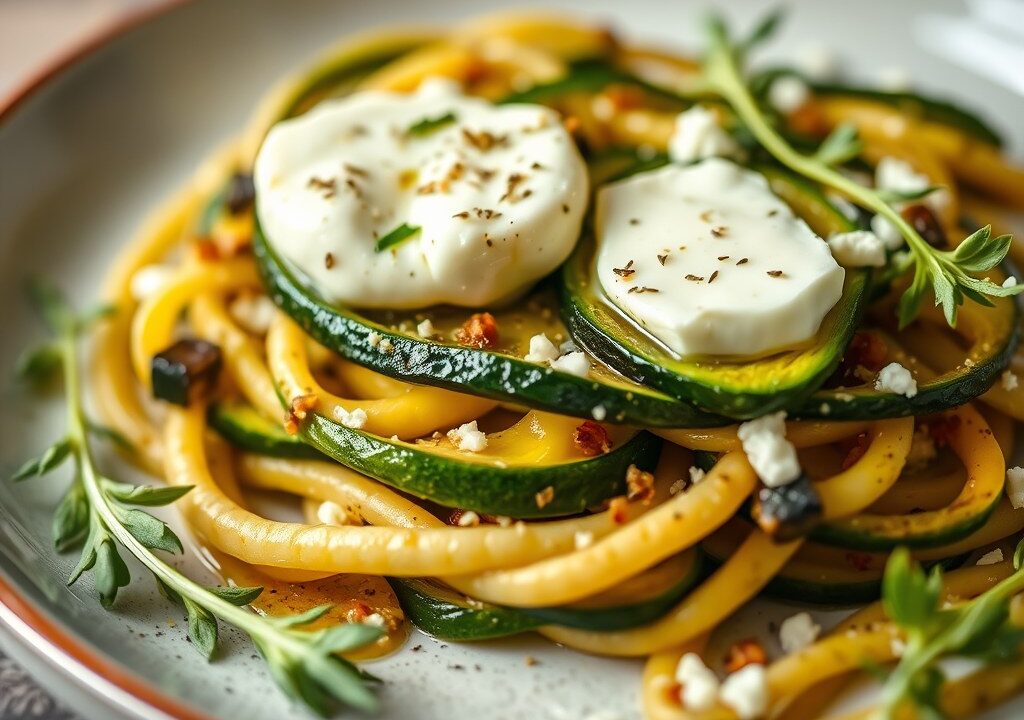 Courgette met lamsoren, AI-gegenereerde illustratie