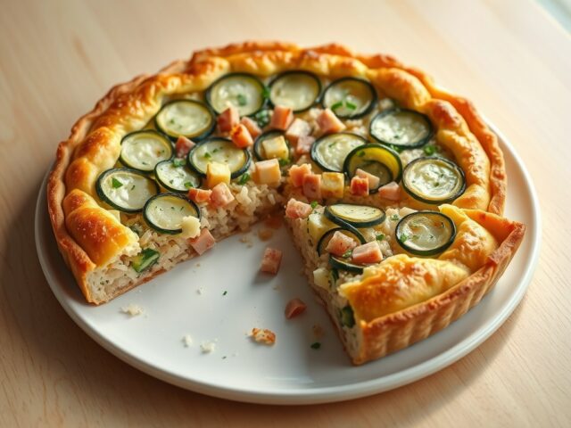 Courgette-rijsttaart