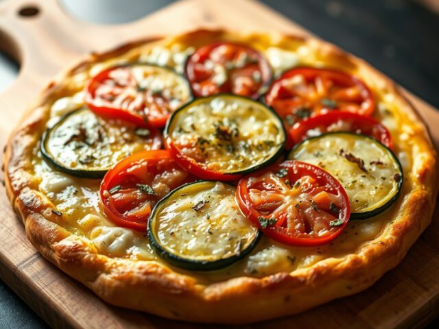 Courgette-tomatentaart