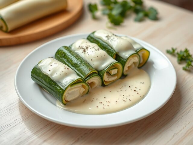 Courgetterolletjes met kaas