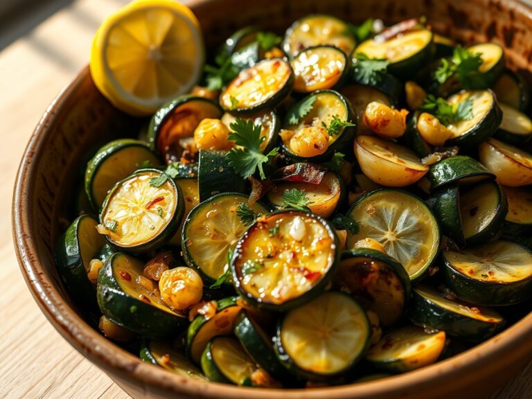 Courgettes met knoflook