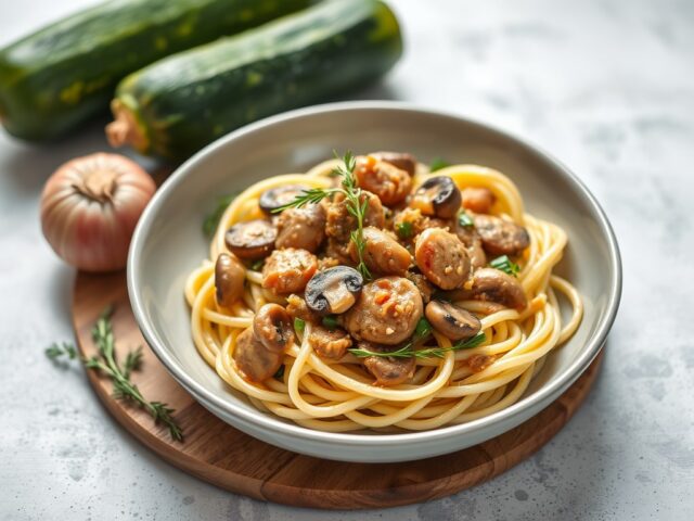 Courgettesaus voor pasta — AI-gegenereerde illustratie
