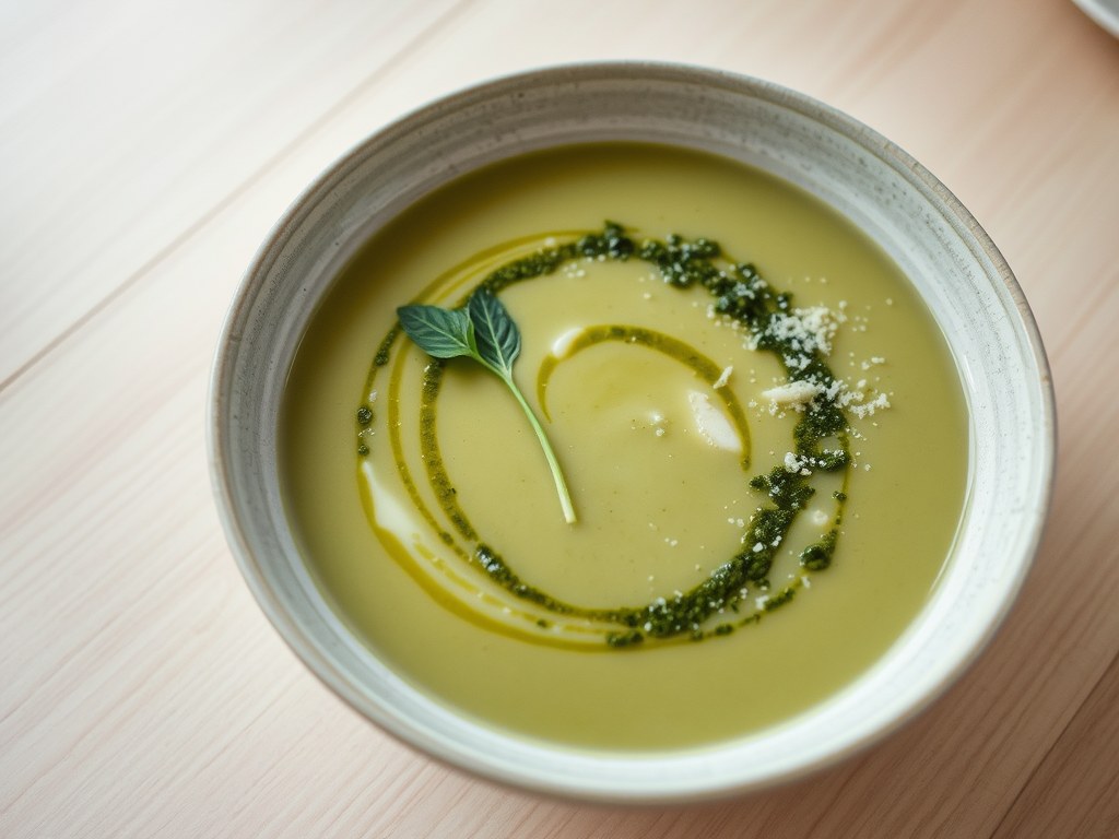 Courgettesoep, AI-gegenereerde illustratie