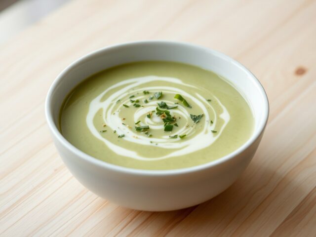 Courgettesoep met kruidenkaas