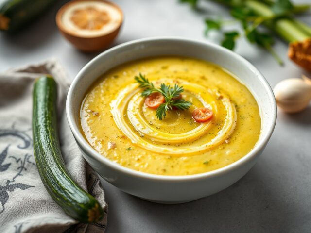 Courgettesoep met Provençaalse kruiden