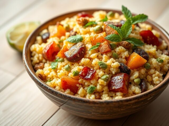 Couscous met abrikoos en pruim