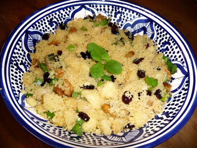 Couscous met appel en cranberry’s