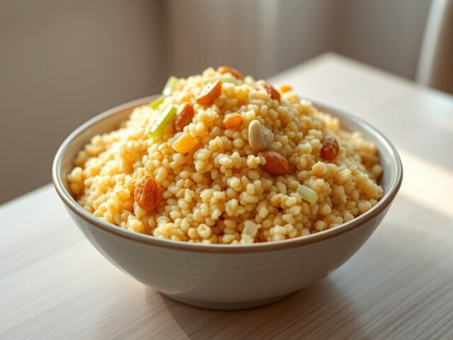 Couscous met bleekselderij en cashewnoten