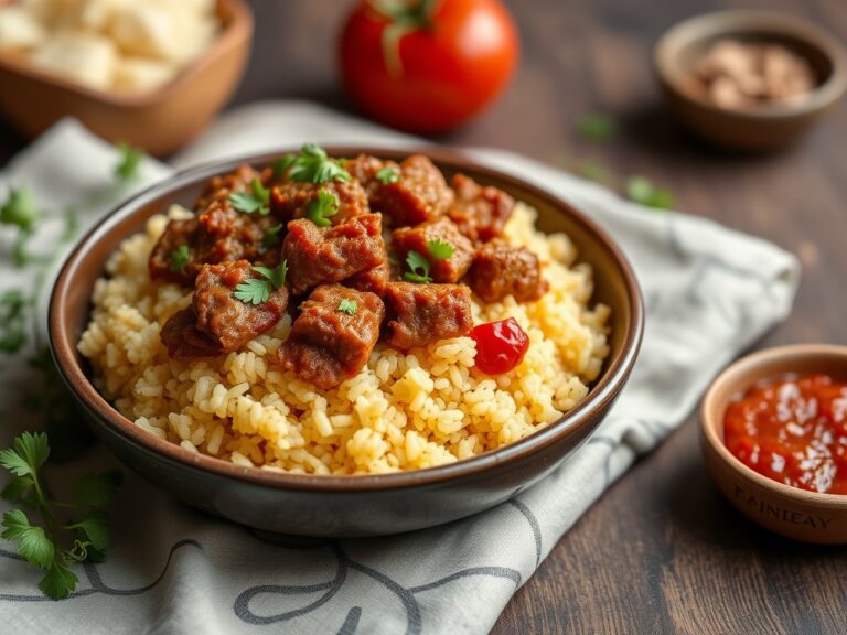 Couscous met lamskoteletten, harissa en venkel.