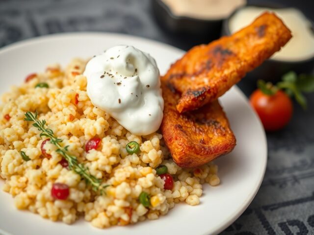 CousCous met room en kummel en gebakken lever