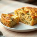 Couscouscake met kaas en prei
