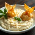 Crèmeuse risotto met gefrituurde langoustinesnoepje