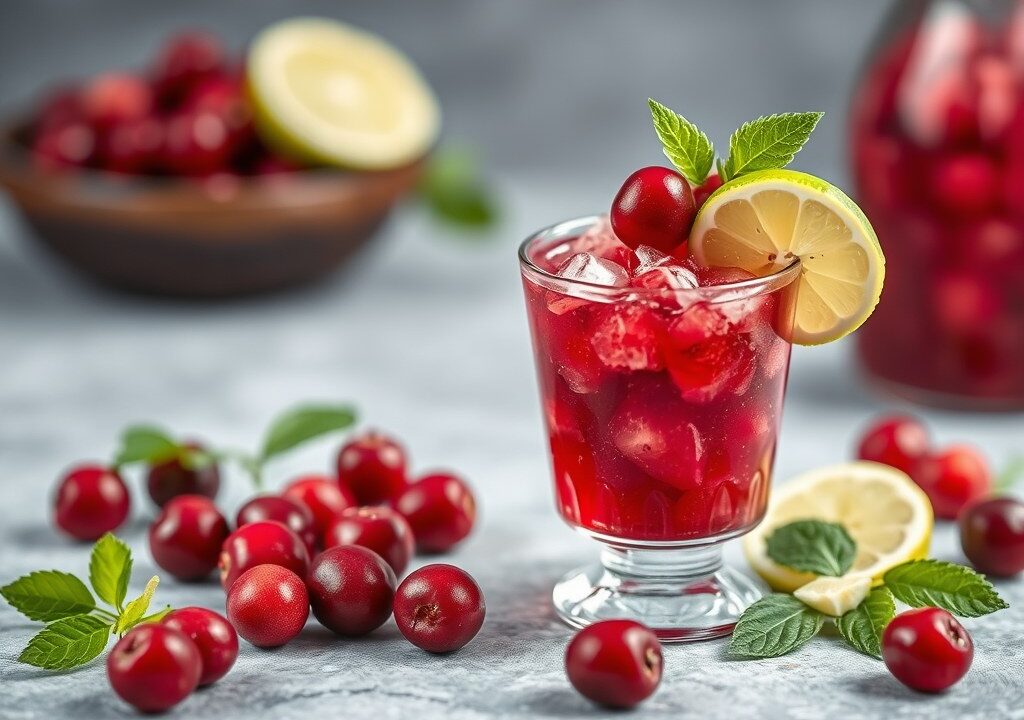 Cranberry Granité, AI-gegenereerde illustratie