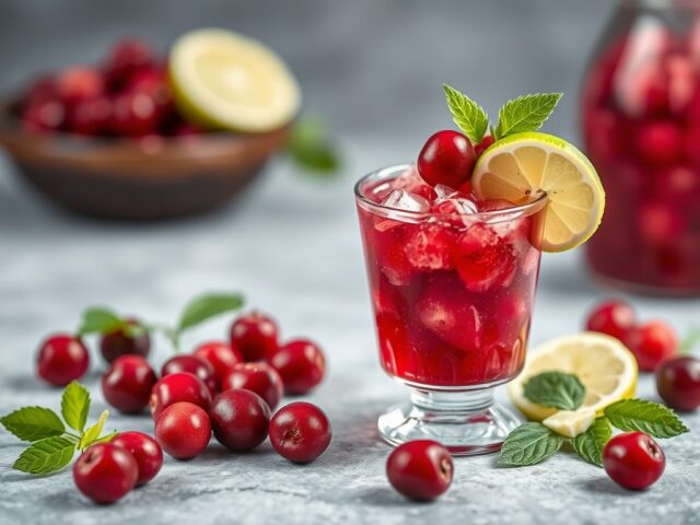 Cranberry Granité — AI-gegenereerde illustratie