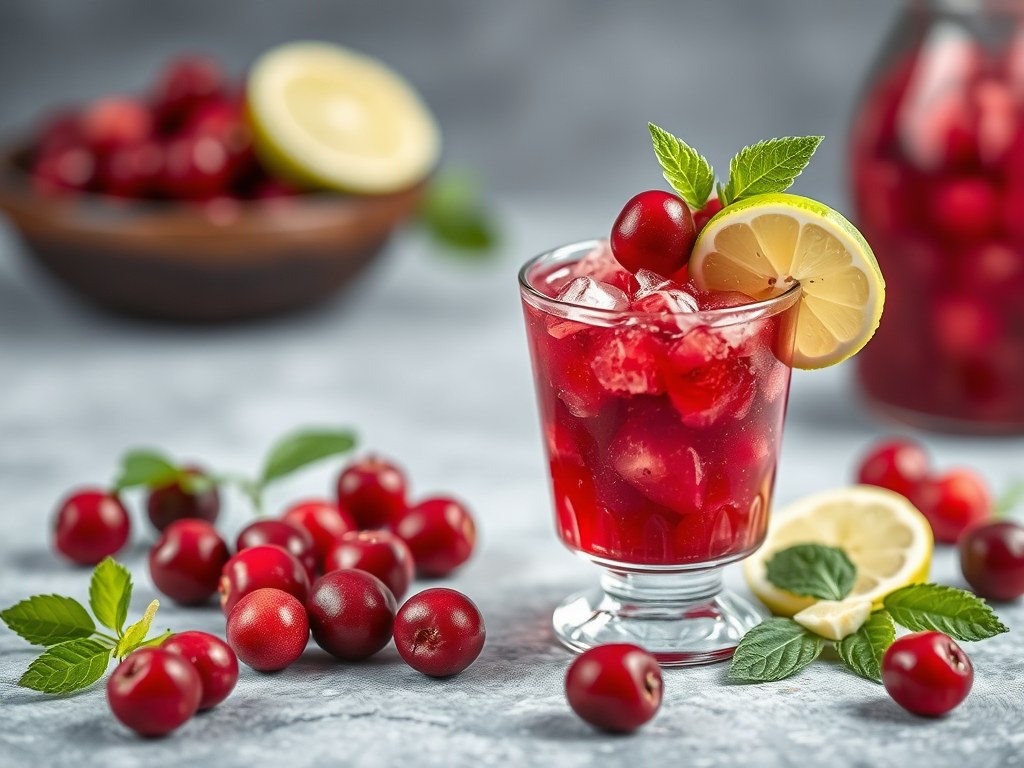 Cranberry Granité, AI-gegenereerde illustratie
