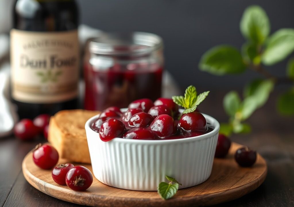 Cranberrysaus, AI-gegenereerde illustratie