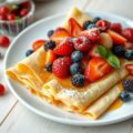 Crespelle dolei eon frutta fresca
