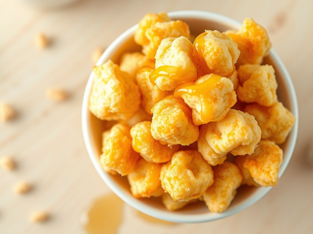 Crispy yoghurtijs, AI-gegenereerde illustratie