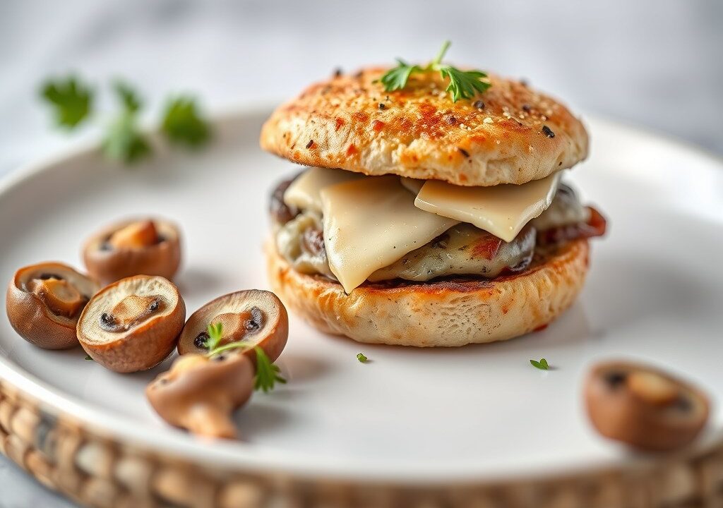 Croque champignon — AI-gegenereerde illustratie