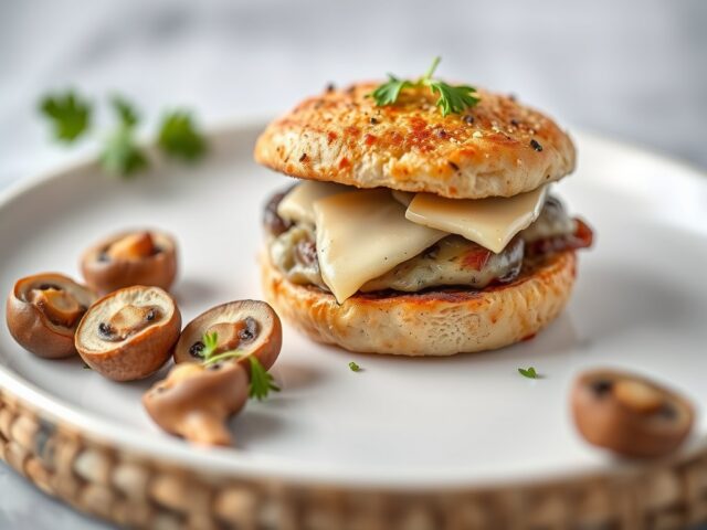 Croque champignon — AI-gegenereerde illustratie