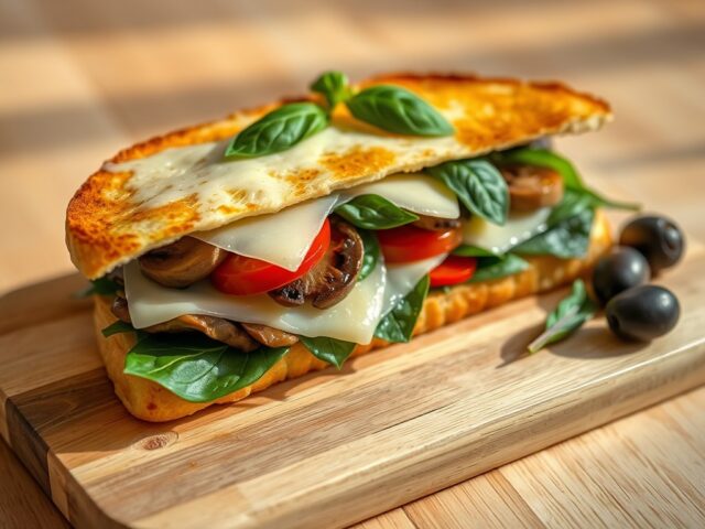 Croque met zongedroogde tomaatjes