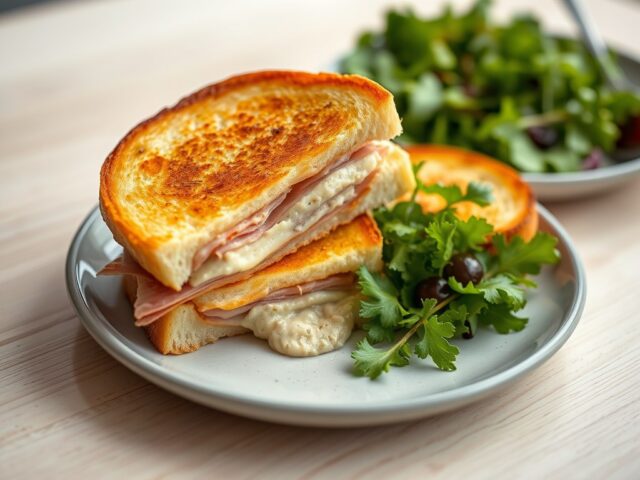 Croque-monsieur van Breydelspek en ganzenlever