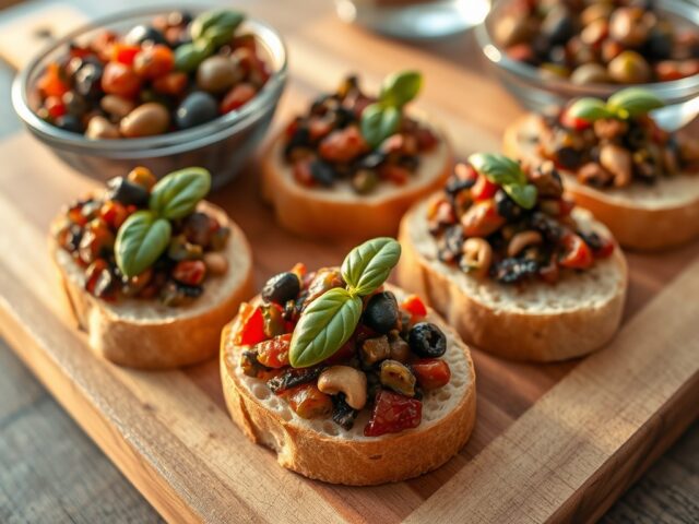 Crostini met knoflooktapenade