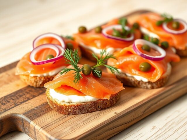Crostini met Noorse zalm