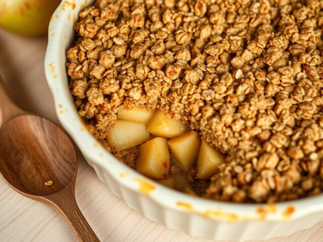 Crumble van granny smith met gember