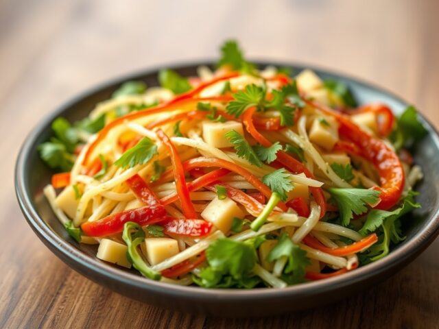 Crunchy salade — AI-gegenereerde illustratie