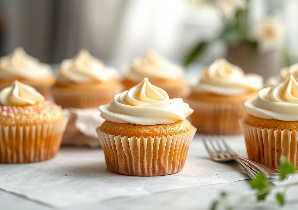 Cupcakes (Basis-Cake) — AI-gegenereerde illustratie
