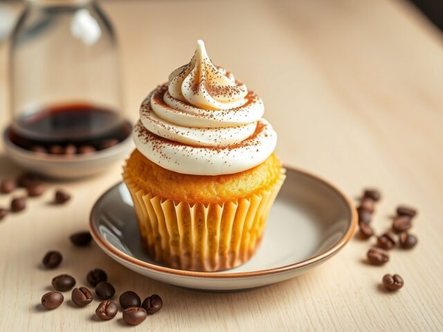 Cupcakes met Irish coffee en slagroom