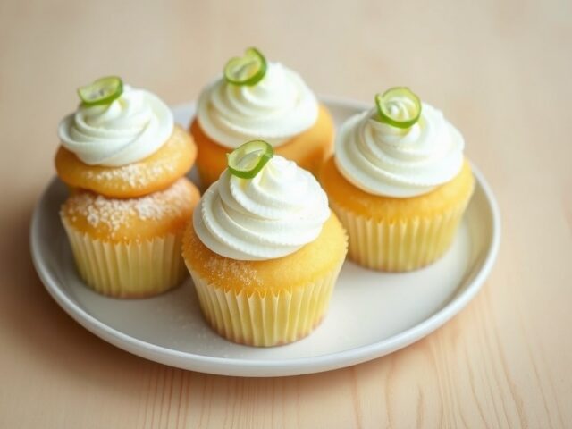 Cupcakes met limoen en ricotta
