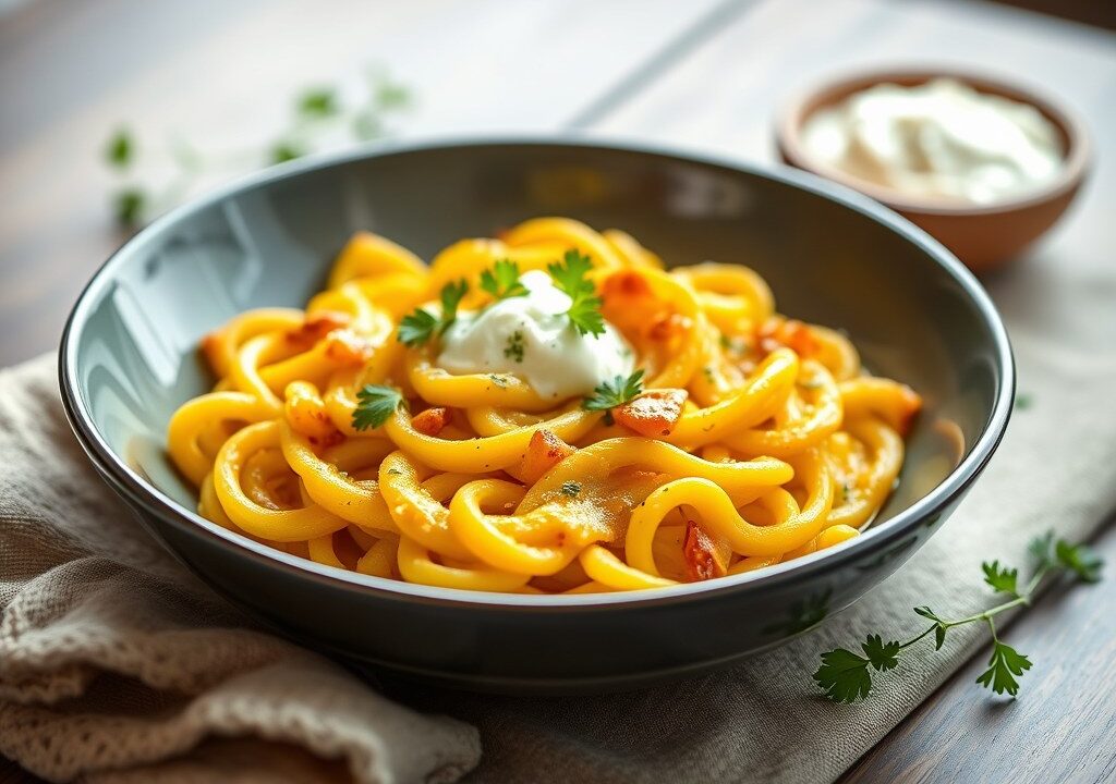 Curry-ei pasteitje, AI-gegenereerde illustratie