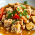 Curry met tonijn en courgette