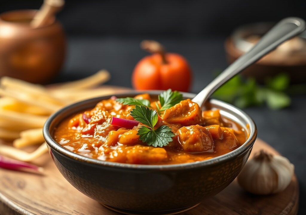 Curry Saus (basisvariant), AI-gegenereerde illustratie