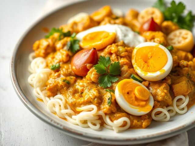 Curry sil ( haringsalade met kerrie )