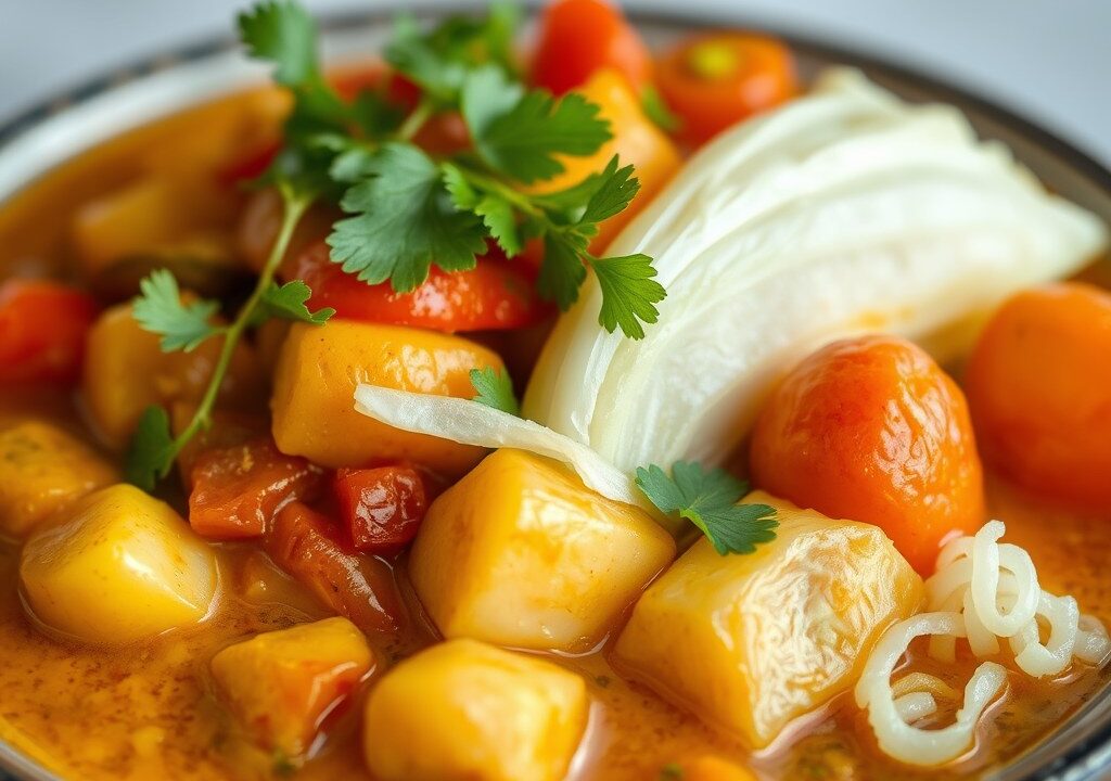 Curry van chinese kool, AI-gegenereerde illustratie