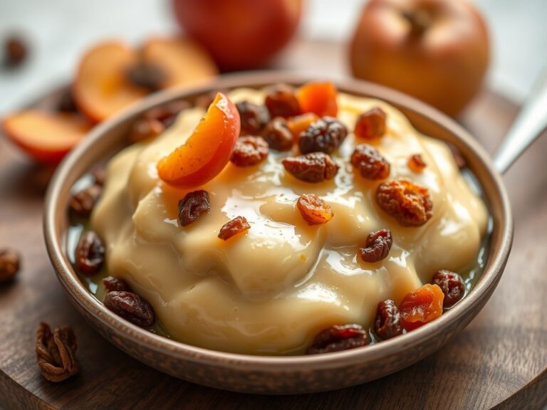 Custard rozijnen met appel