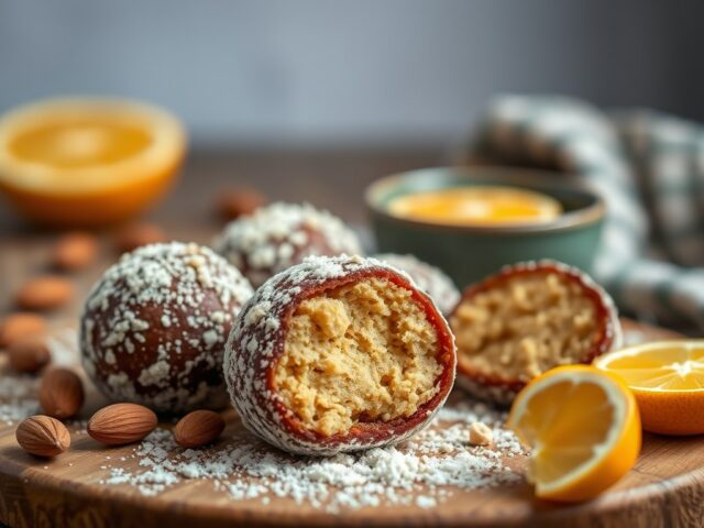Dadelamandel-truffels — AI-gegenereerde illustratie