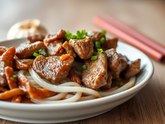 Daging koening (rundvleesgerecht) — AI-gegenereerde illustratie
