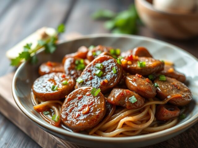 Daging setan (duivelse runderlapjes) — AI-gegenereerde illustratie