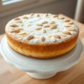 Damp lemon and almond cake