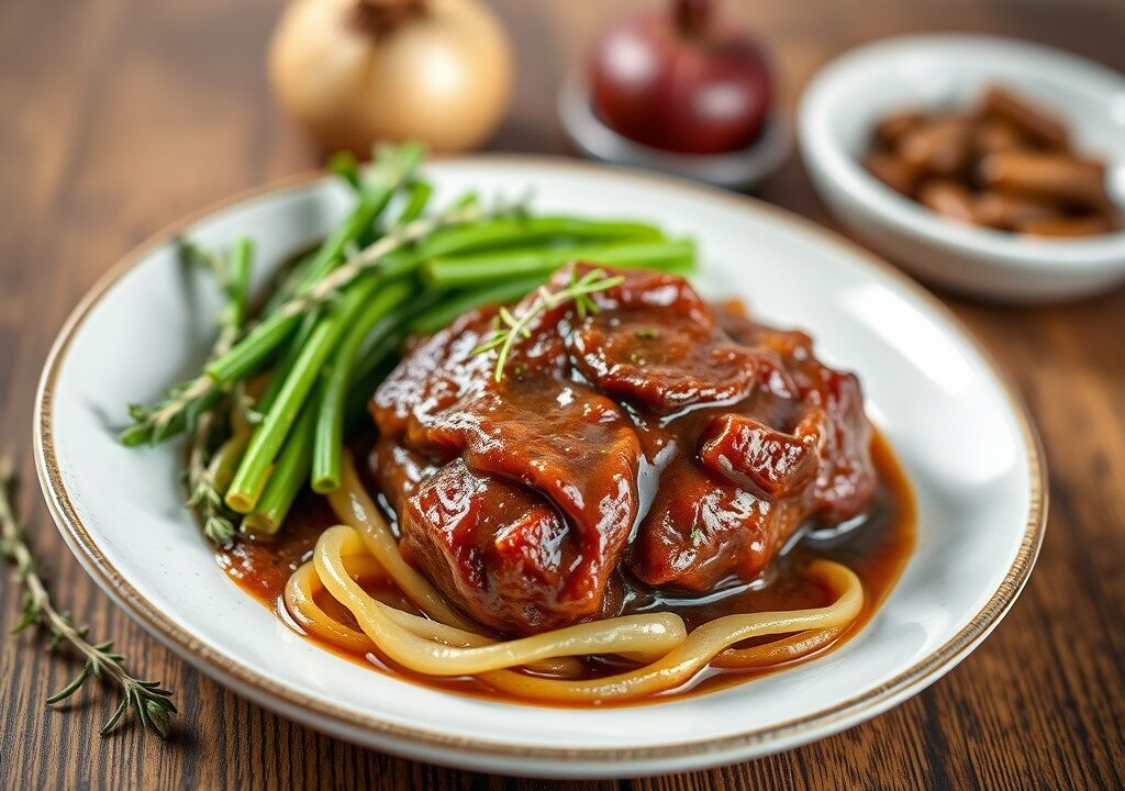 Daube Bordelaise (Runderstoof uit de Bordeaux), AI-gegenereerde illustratie