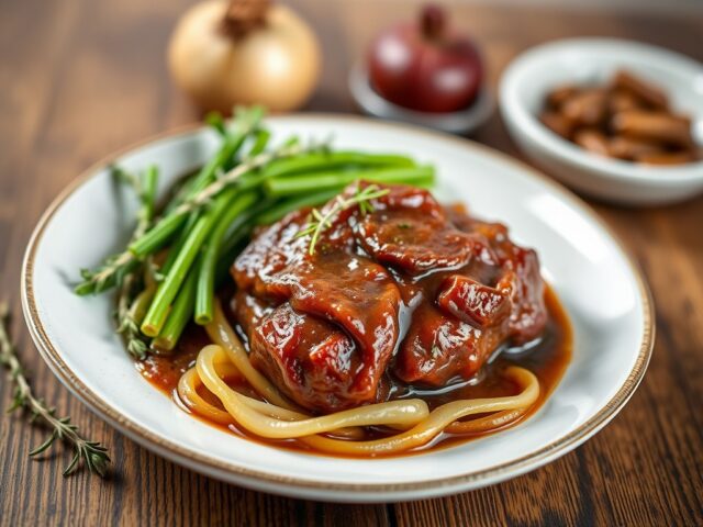 Daube Bordelaise (Runderstoof uit de Bordeaux) — AI-gegenereerde illustratie