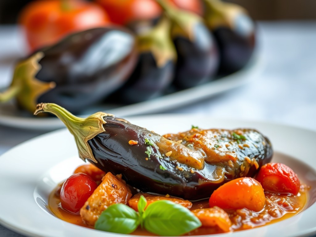 Daube d’aubergines, AI-gegenereerde illustratie