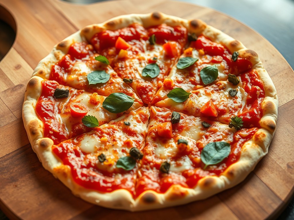 De snelste pizza, AI-gegenereerde illustratie