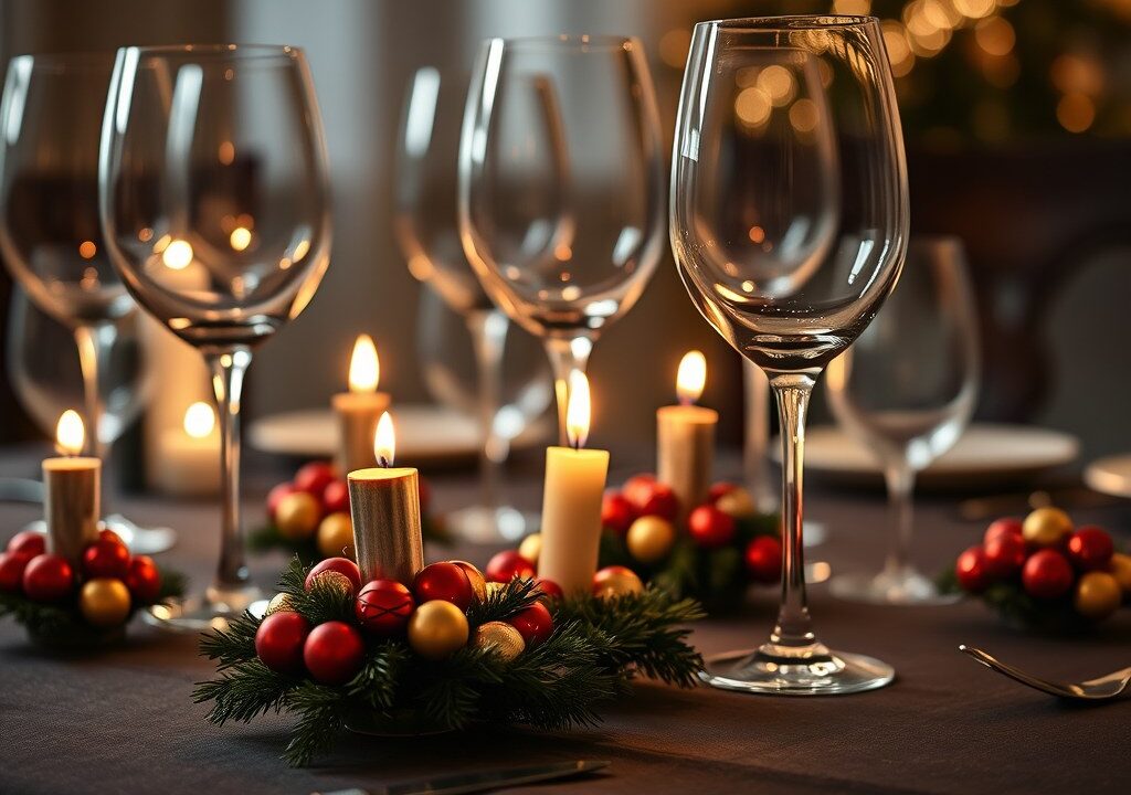 Decoratie kerstdiner