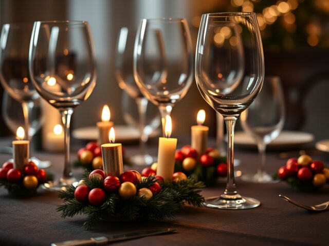 Decoratie kerstdiner